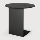 Teak Arc side table - black 50x50x47
