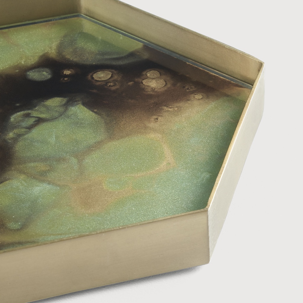 Moss Organic glass valet tray
