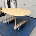 Bok round extendable dining table