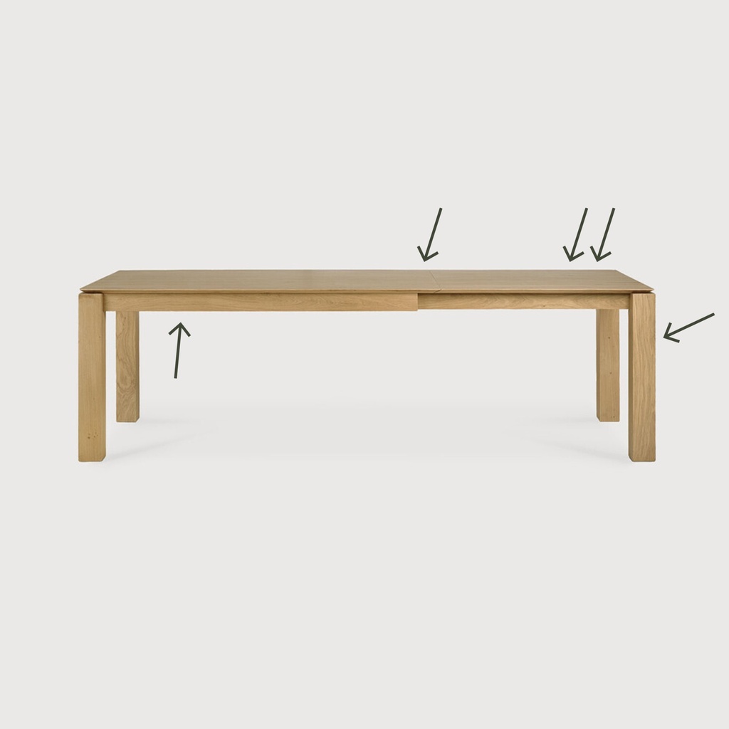 Slice extendable dining table