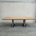 Double extendable dining table