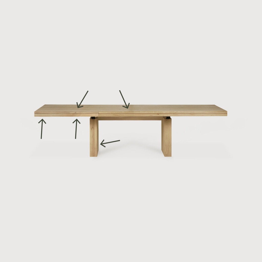 Double extendable dining table