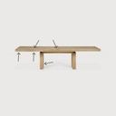 Double extendable dining table