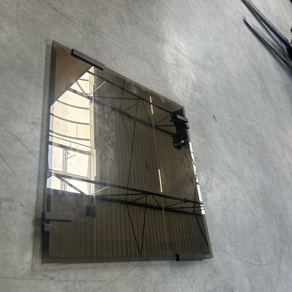 Frameless wall mirror