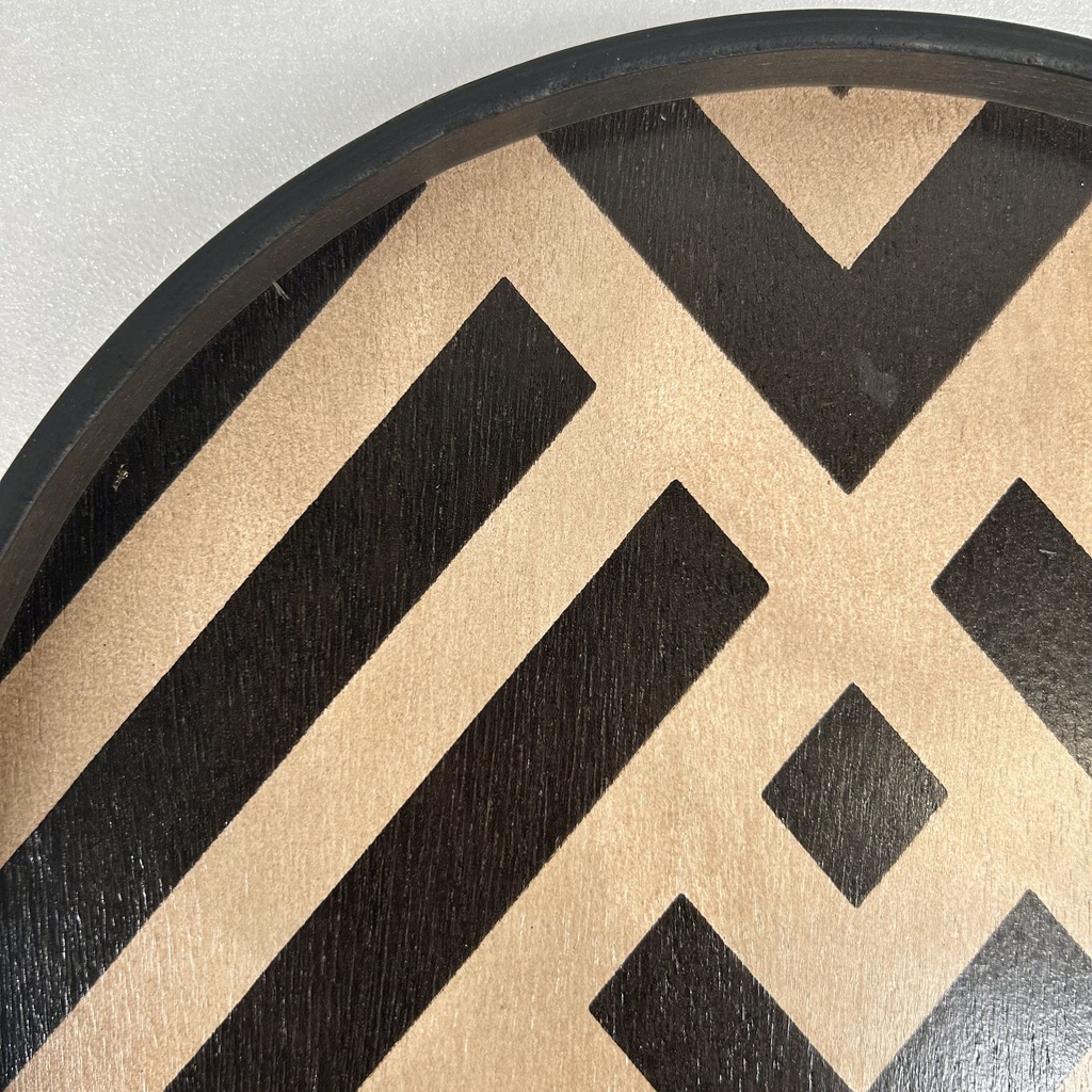 Graphite Chevron wooden tray