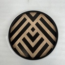 Graphite Chevron wooden tray