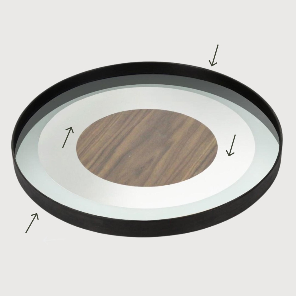 White Bullseye mirror tray