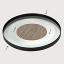 White Bullseye mirror tray