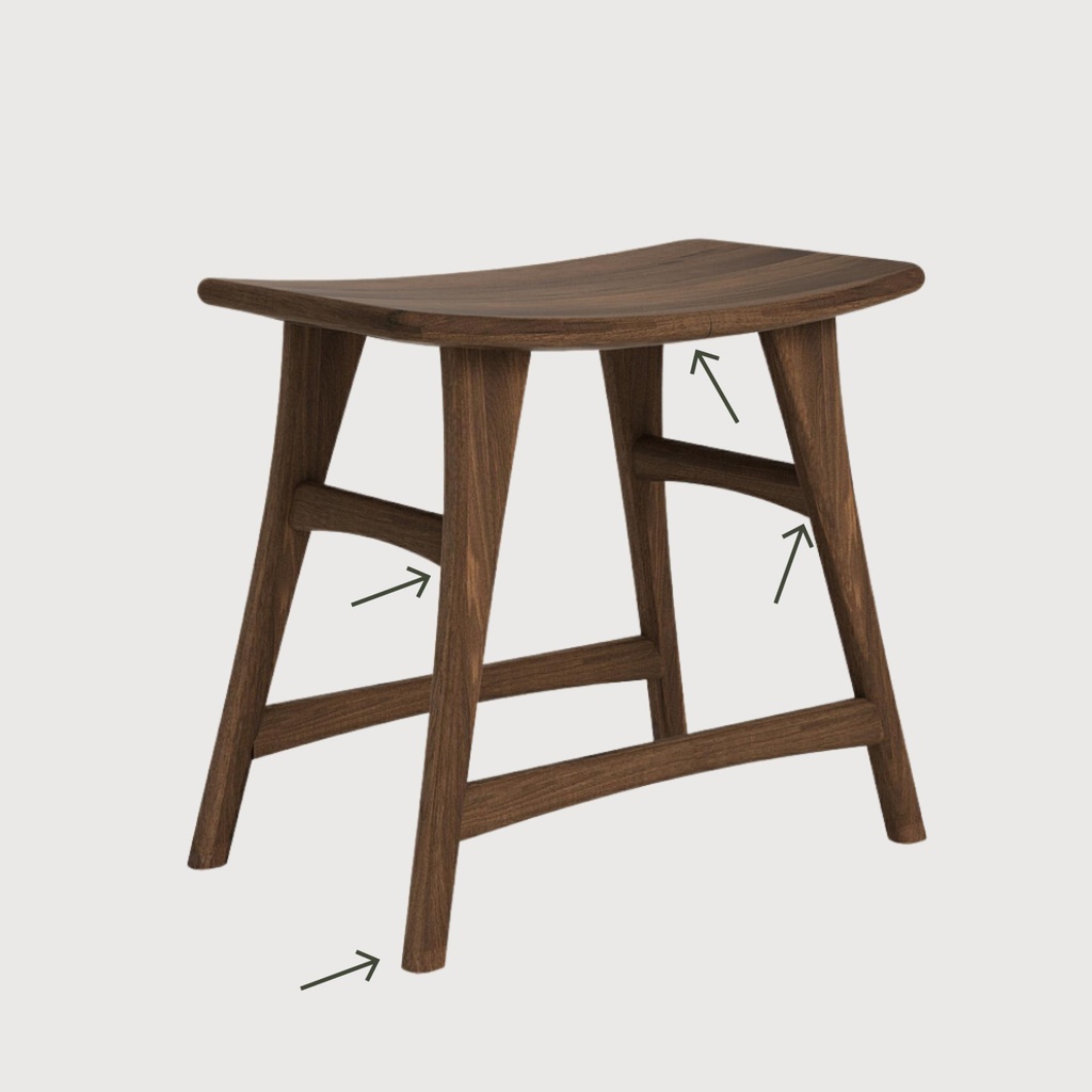 Walnut Osso stool