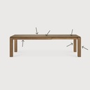 Teak Slice extendable dining table