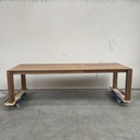 Teak Slice extendable dining table