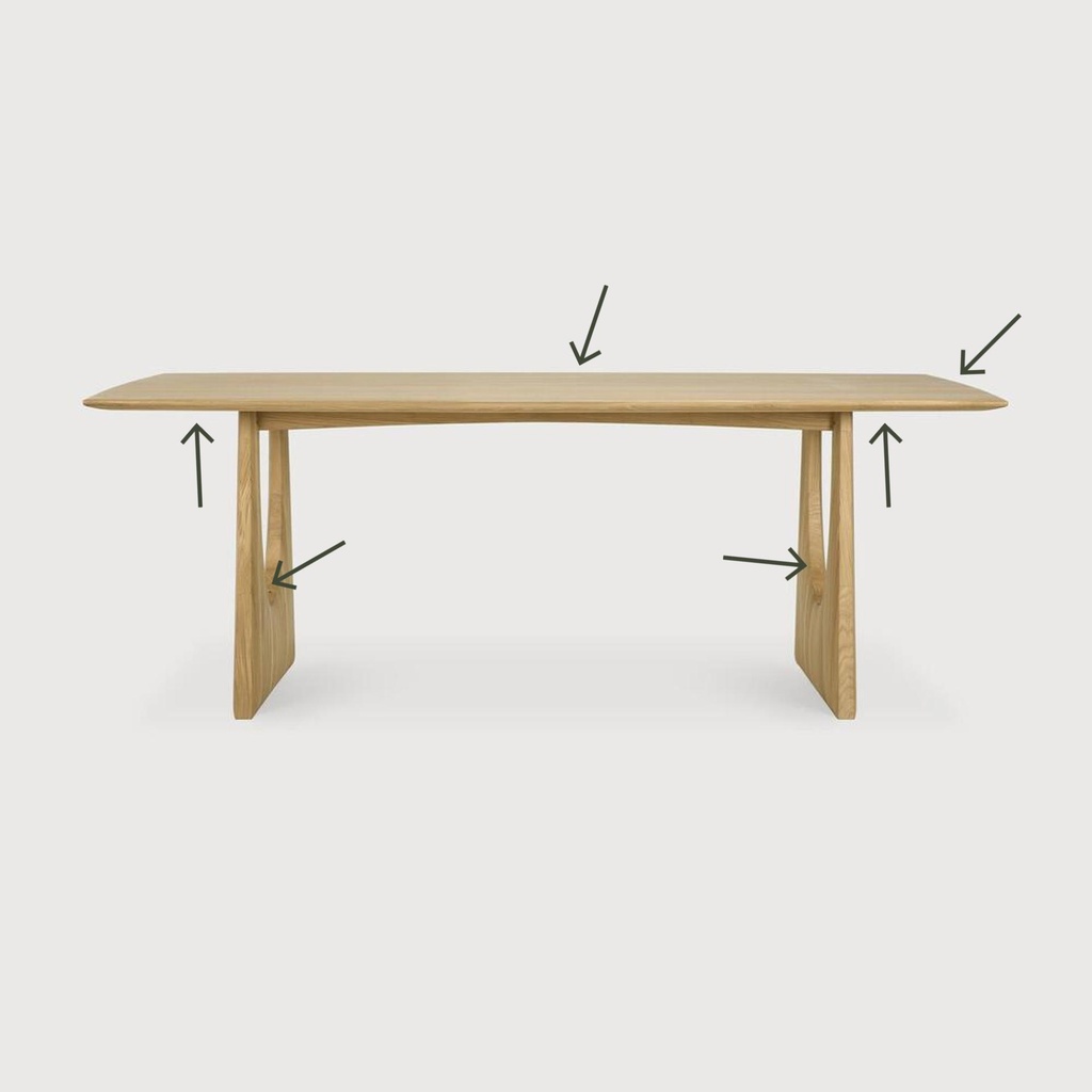 Geometric dining table