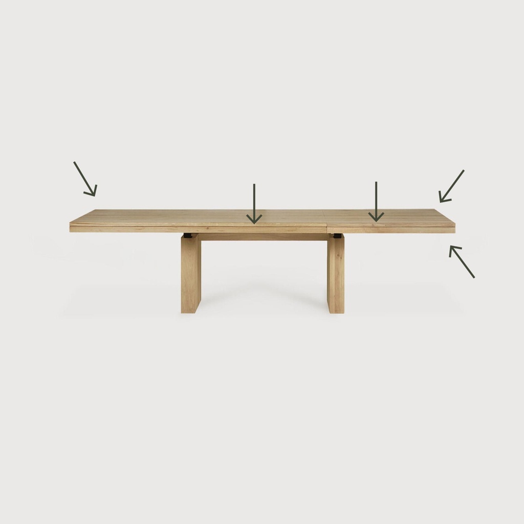 Double extendable dining table
