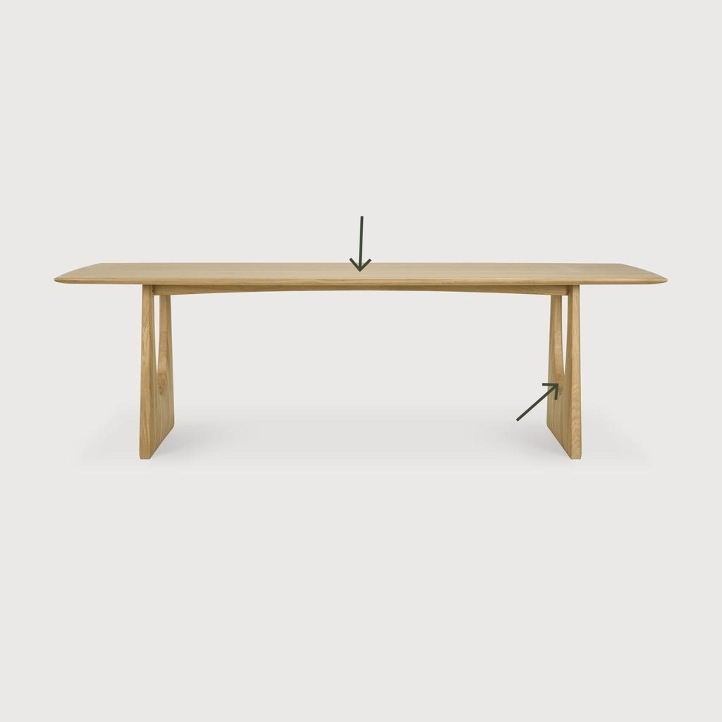 Geometric dining table