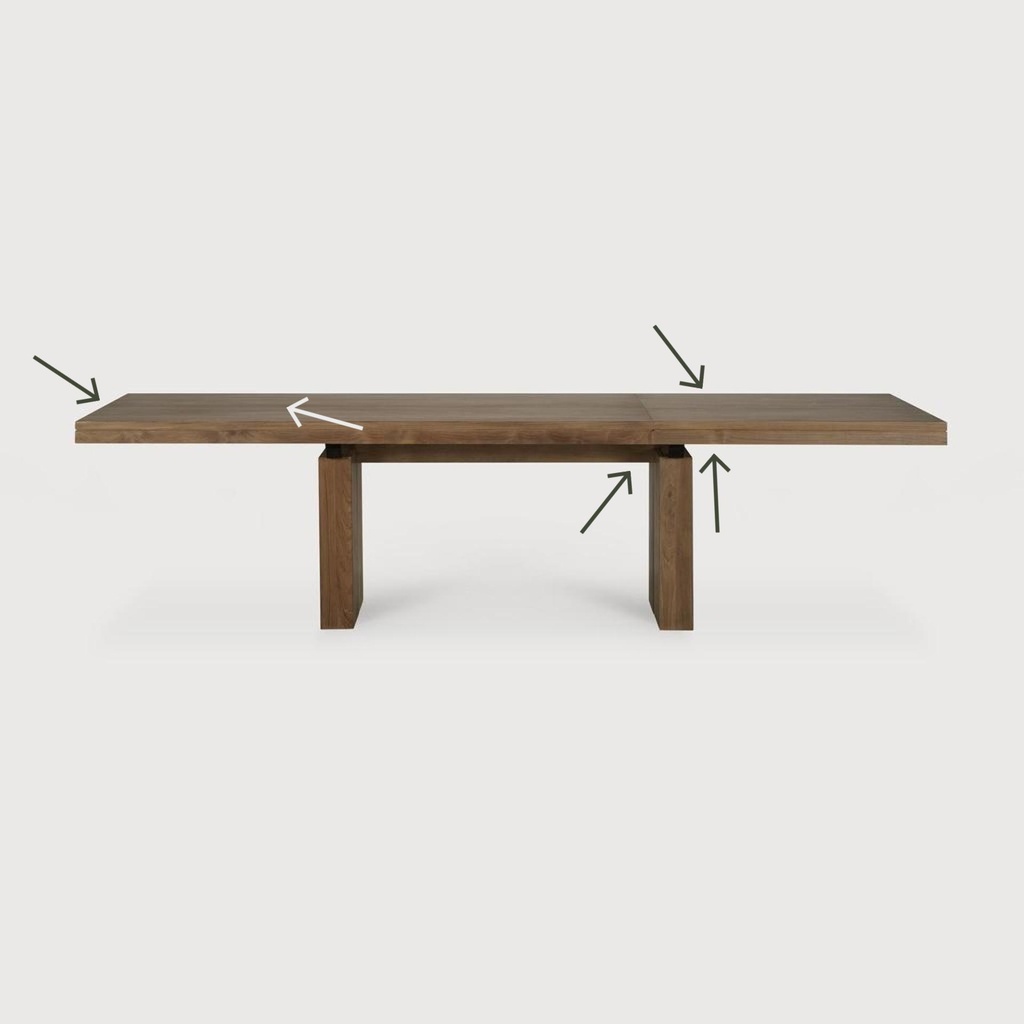 Double extendable dining table