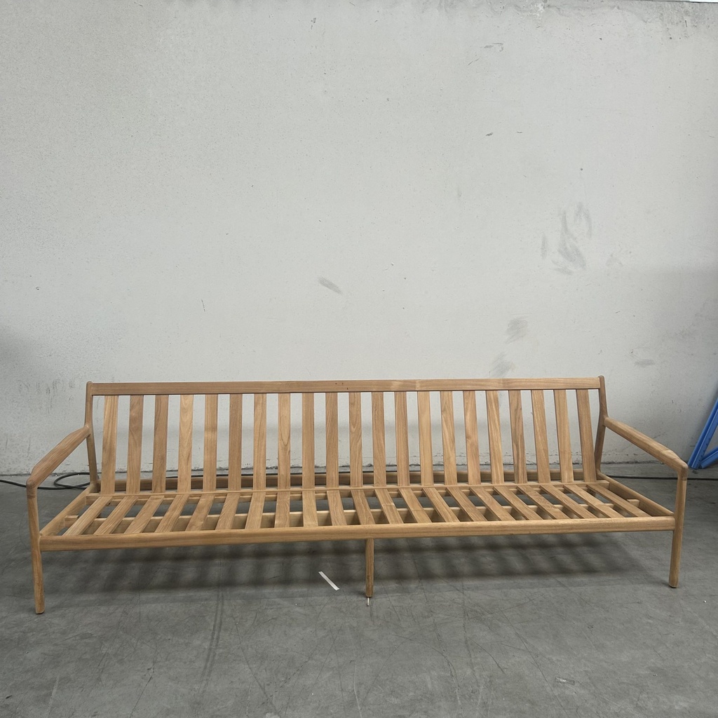 Teak Jack outdoor sofa - 3 seater - wooden frame