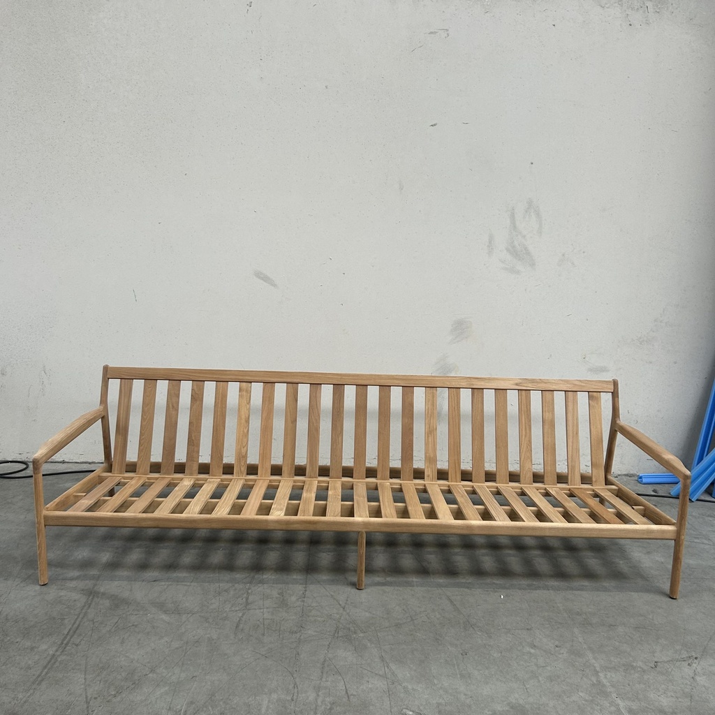 Teak Jack outdoor sofa - 3 seater - wooden frame