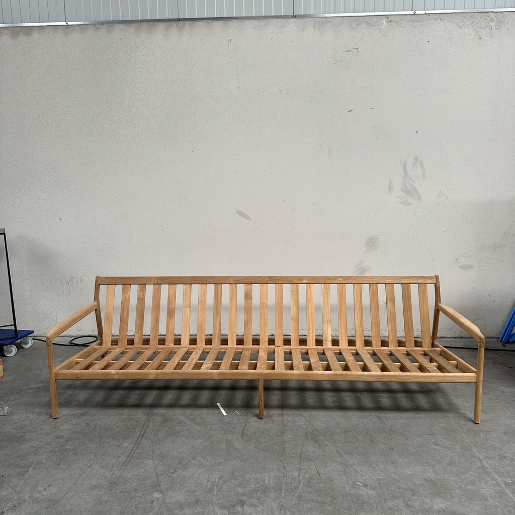 Teak Jack outdoor sofa - 3 seater - wooden frame