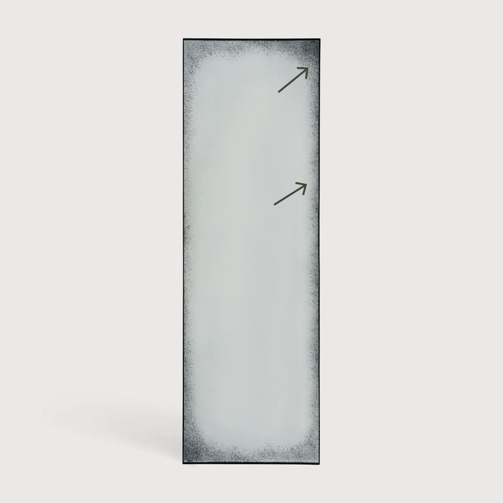 Aged floor mirror