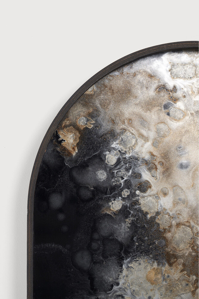 Black organic glass tray