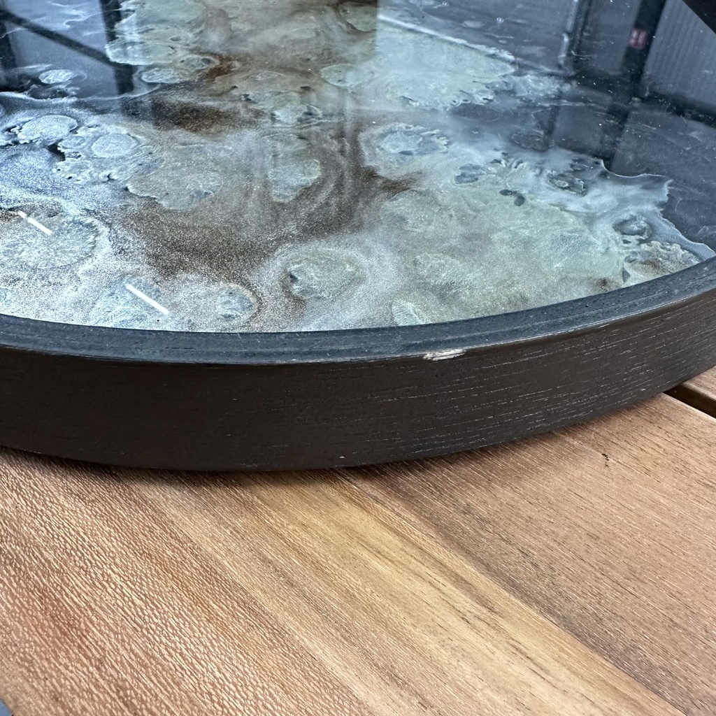 Black organic glass tray