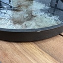 Black organic glass tray