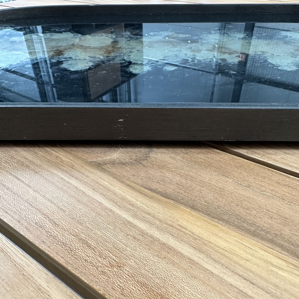 Black organic glass tray