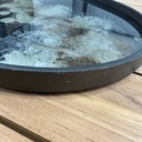 Black organic glass tray