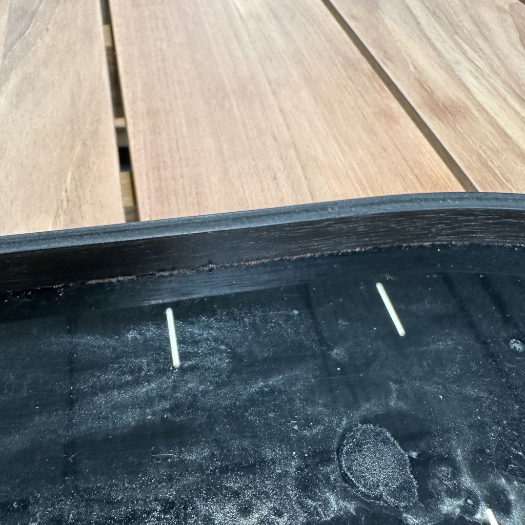 Black organic glass tray