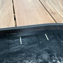 Black organic glass tray