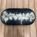 Black organic glass tray