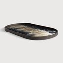 Black organic glass tray