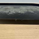 Black organic glass tray