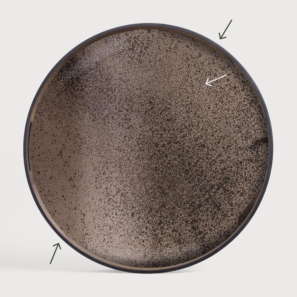 Bronze mirror tray