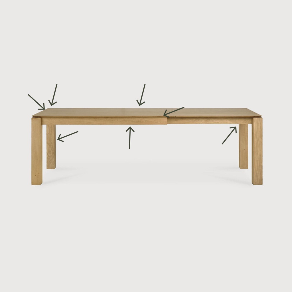 Slice extendable dining table