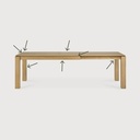 Slice extendable dining table