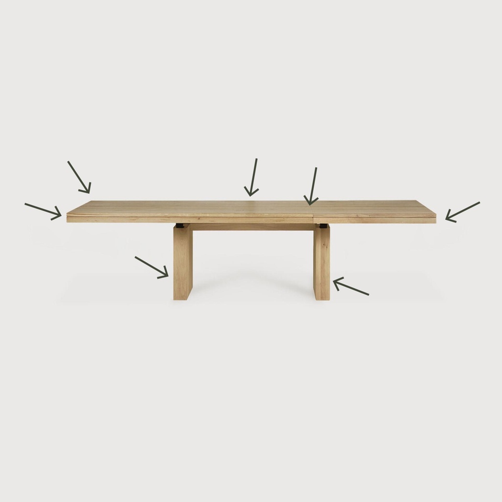 Double extendable dining table