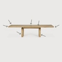 Double extendable dining table