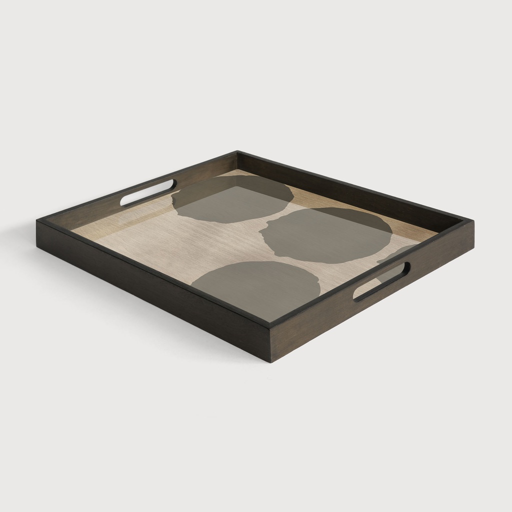 Silver Dots glass tray