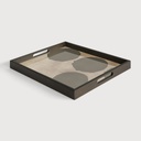 Silver Dots glass tray