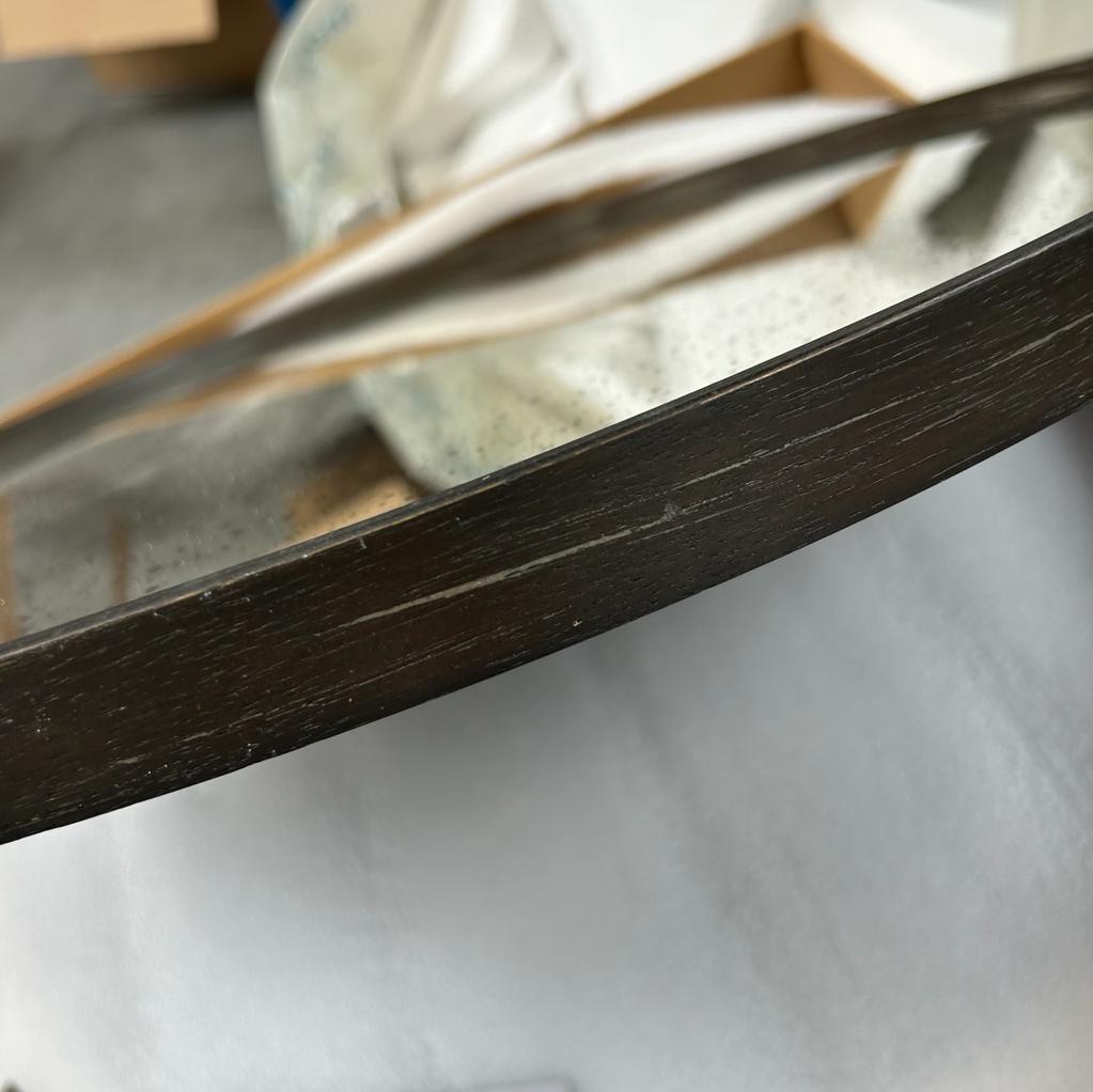 Aged wall mirror