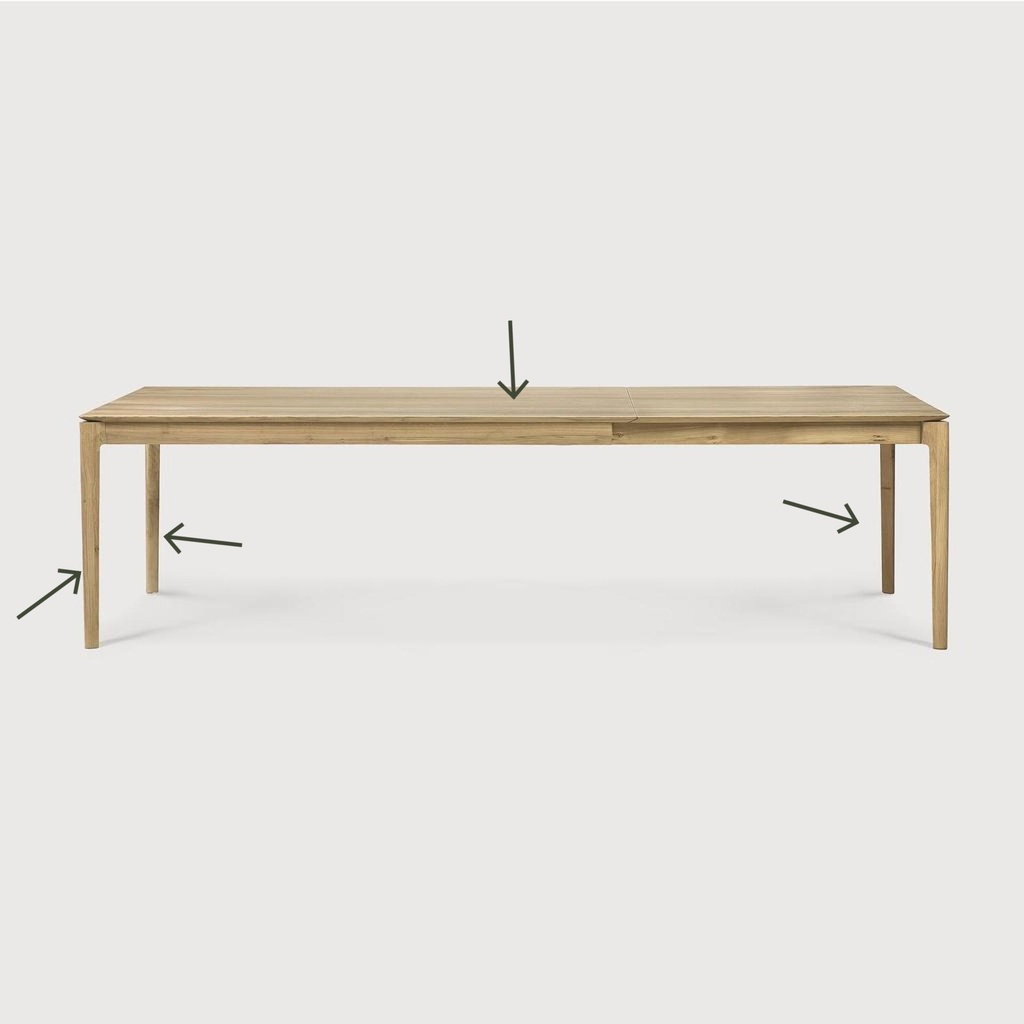 Bok extendable dining table