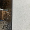 Aged floor mirror