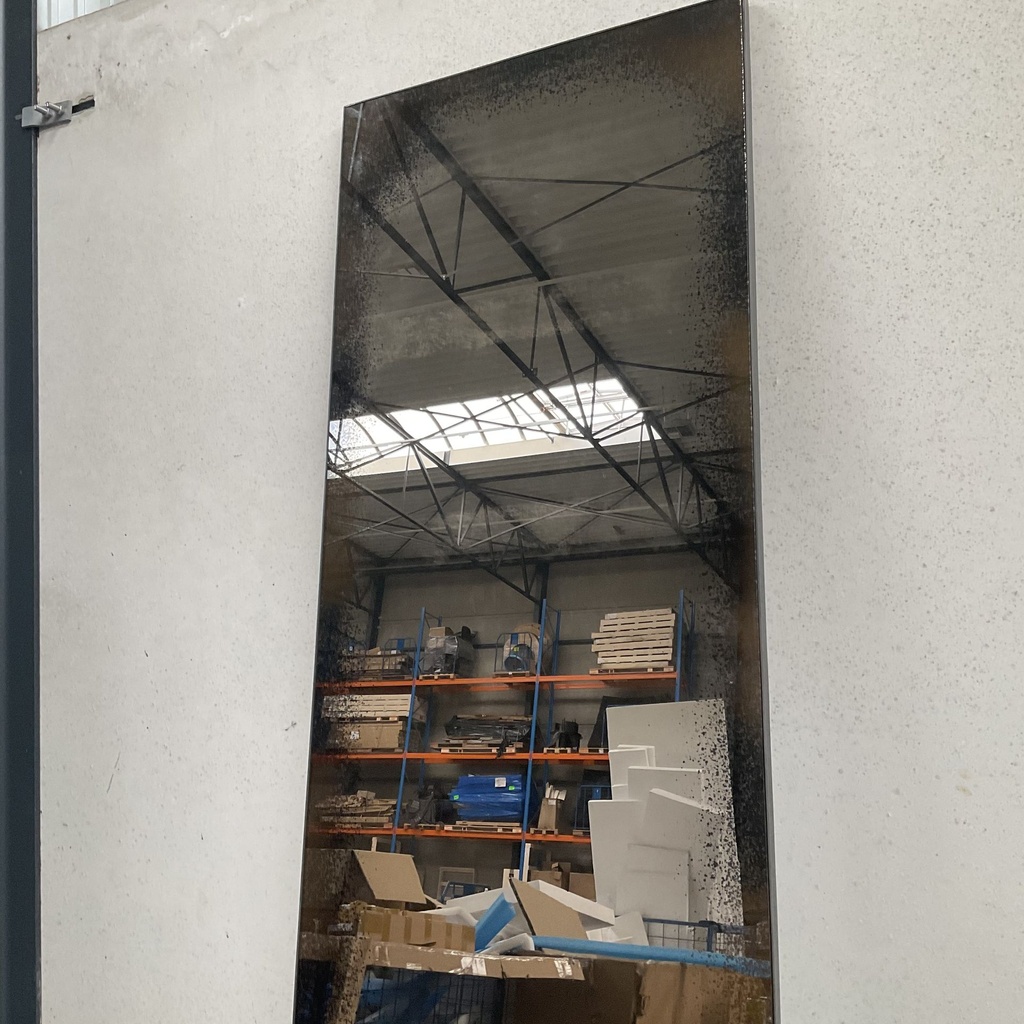 Aged floor mirror