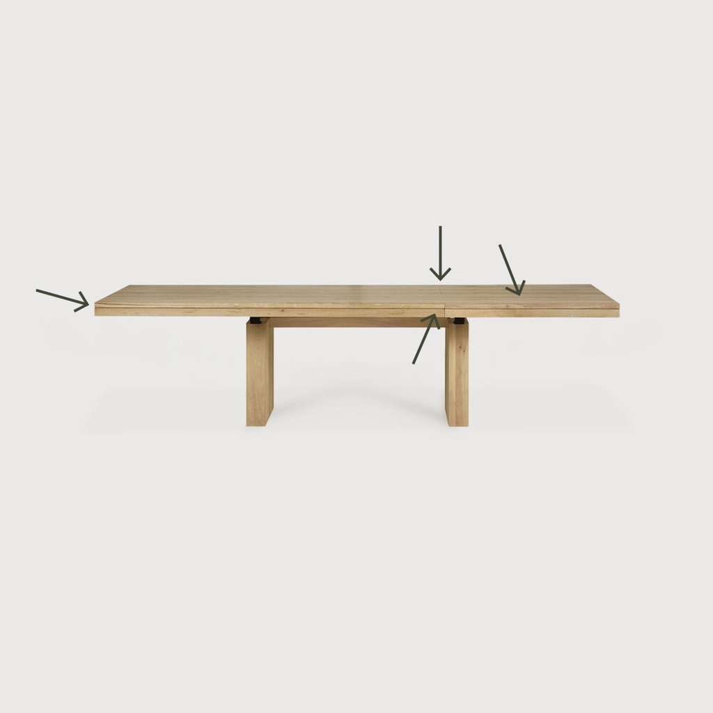 Double extendable dining table