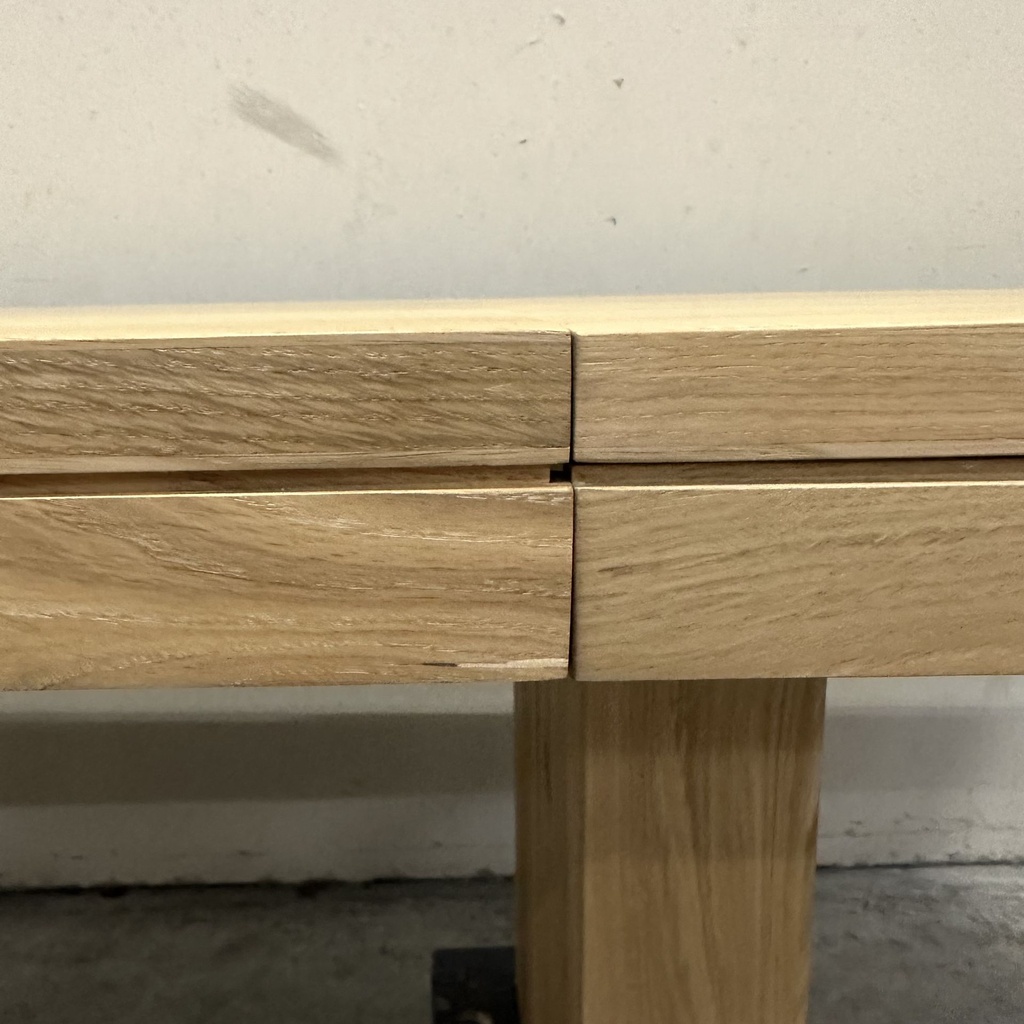 Double extendable dining table