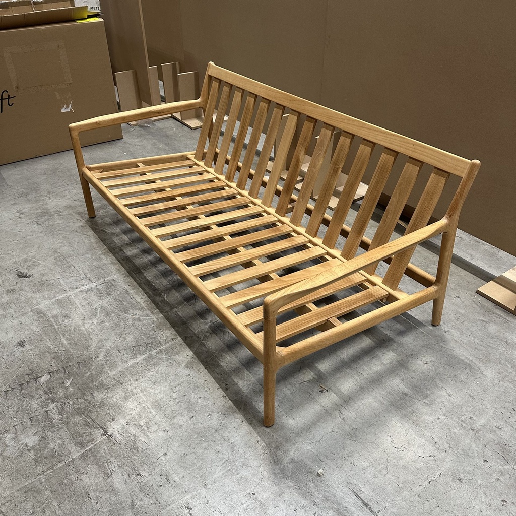 Teak Jack outdoor sofa - 2 seater - wooden frame