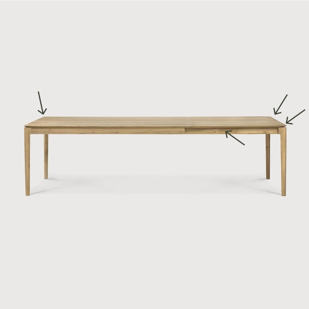 Bok extendable dining table