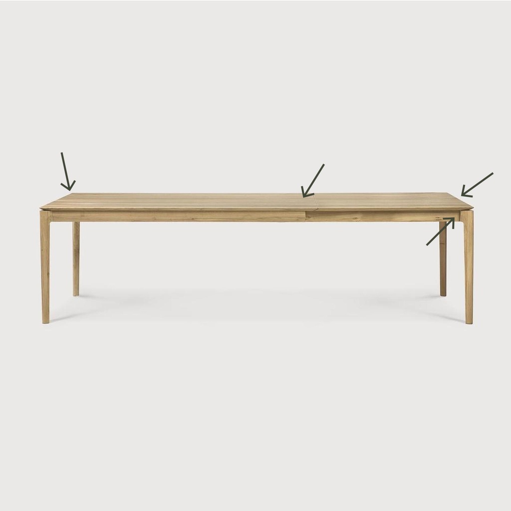 Bok extendable dining table