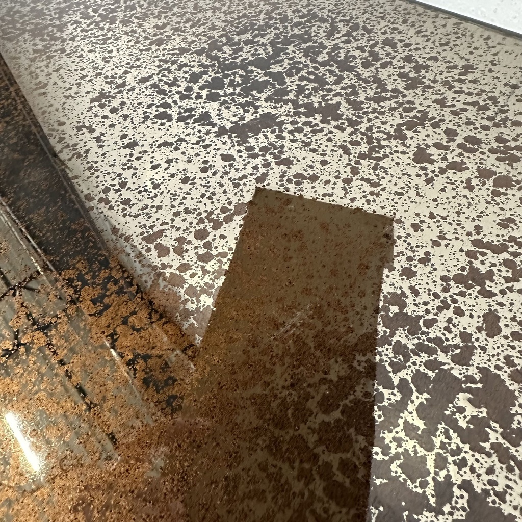 Aged sofa console